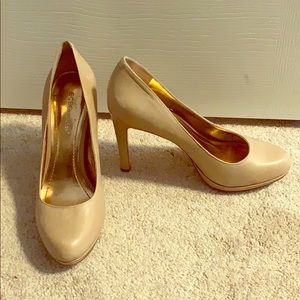 BCBGeneration nude leather pumps